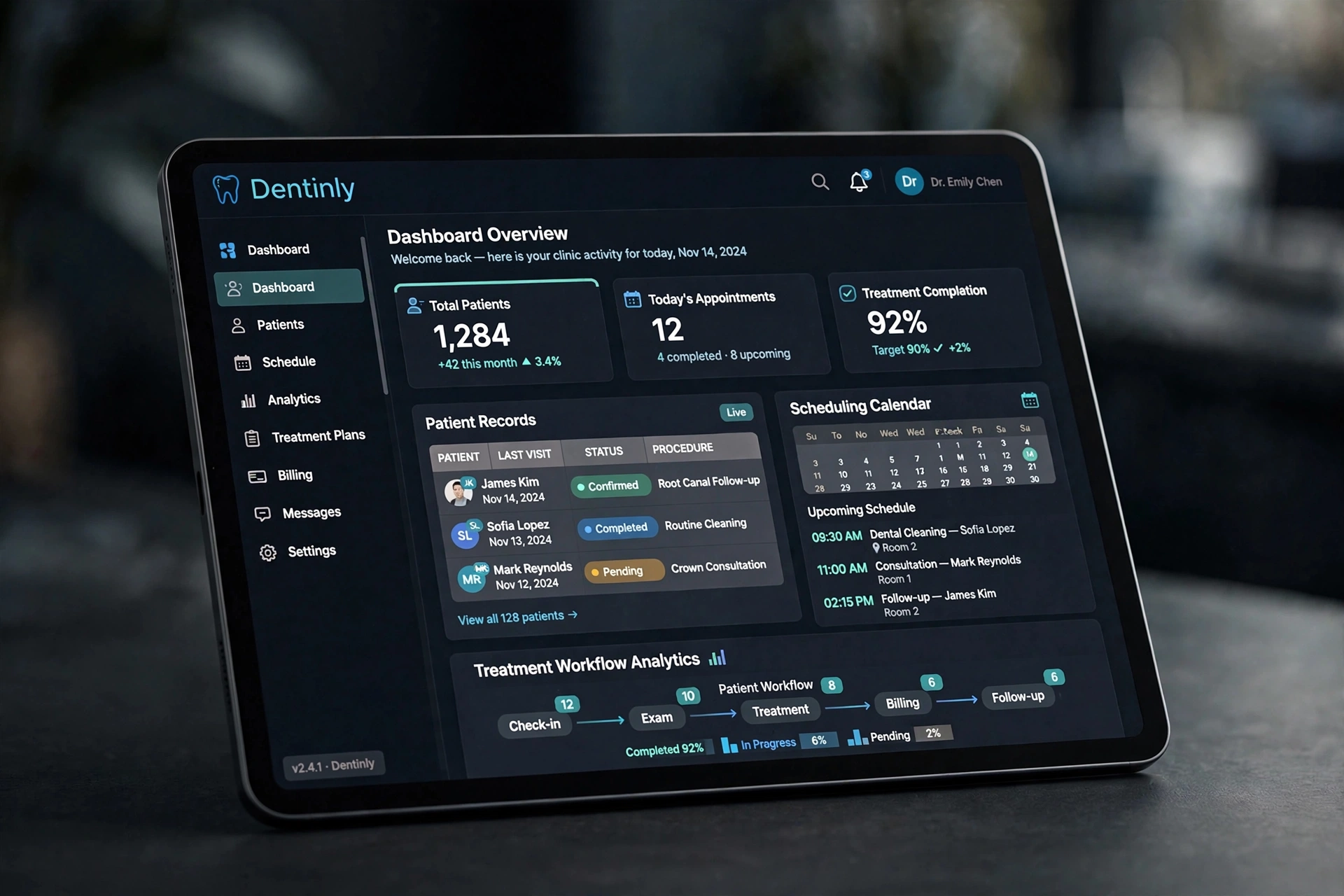 Dentinly dashboard